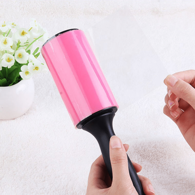 1pc Reusable Washable Lint Roller, Sticky Dust Cleaner For Clothes & Pet Hair Removal, Household Dust Wiper Tool With Easy Grip Handle
