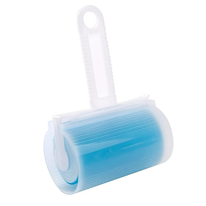 2pcs Reusable & Washable Pet Hair Remover Roller - Blue And White, Ideal For Dogs & Cats, Easy-to-Clean Lint And Debris Cleaner With Cover, Perfect For Clothes And Upholstery, Fabric Care|Ergonomic Design|Plastic Construction