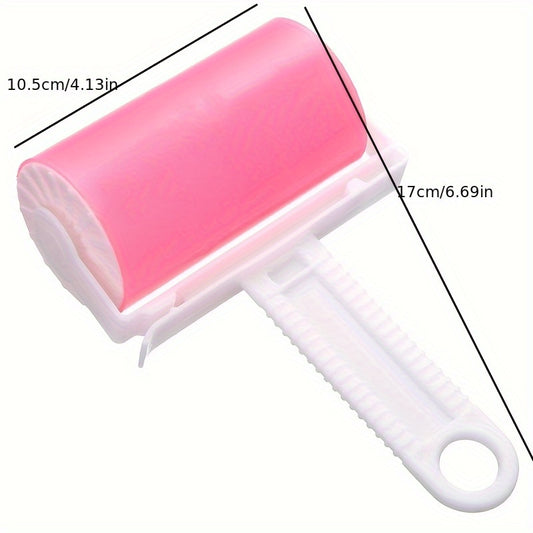 1pc Washable & Reusable Lint Roller for Dogs & Cats - Sticky Hair Remover Brush with Ergonomic Handle, Washable Pet Hair Removal Tool for Furniture, Clothing, Home Cleaning, Pet Grooming Supplies
