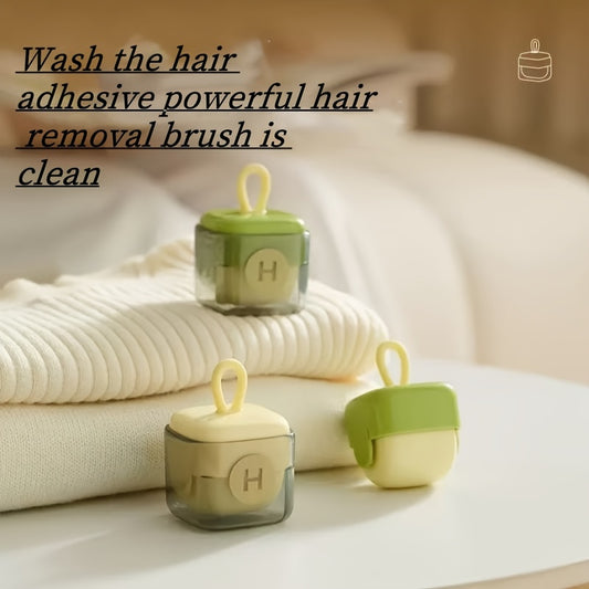 1pc Portable Square Washable Lint Remover - Manual Clothes Hair and Dust Cleaner, Strong Adhesion, Plastic Handle, No Electricity Needed, Ideal for Home and Travel, Travel Laundry Helper | Modern Cleaner | Durable Plastic Handl