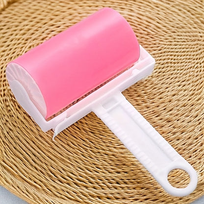 1pc Washable & Reusable Lint Roller for Dogs & Cats - Sticky Hair Remover Brush with Ergonomic Handle, Washable Pet Hair Removal Tool for Furniture, Clothing, Home Cleaning, Pet Grooming Supplies