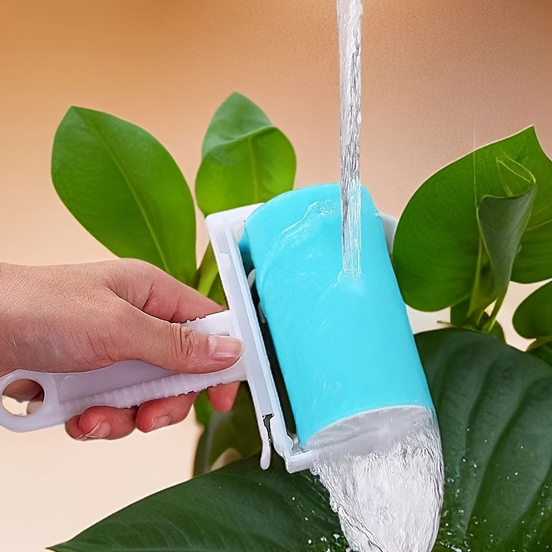 1pc Washable & Reusable Lint Roller for Dogs & Cats - Sticky Hair Remover Brush with Ergonomic Handle, Washable Pet Hair Removal Tool for Furniture, Clothing, Home Cleaning, Pet Grooming Supplies