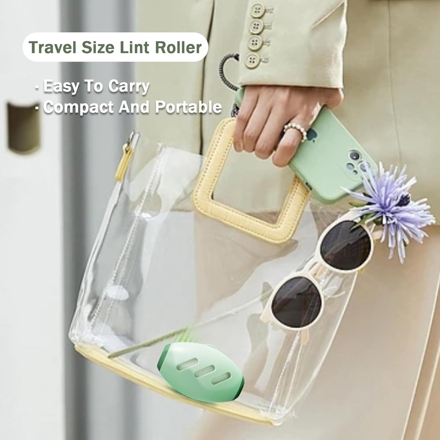 Washable Reusable Lint Roller for Clothes, Lint Rollers for Pet Hair Extra Sticky, Dog Cat Pet Hair Remover for Clothes, Portable Travel Sticky Rollers for Dust Lint Hair