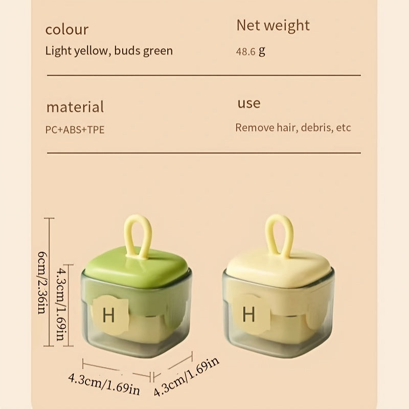 1pc Portable Square Washable Lint Remover - Manual Clothes Hair and Dust Cleaner, Strong Adhesion, Plastic Handle, No Electricity Needed, Ideal for Home and Travel, Travel Laundry Helper | Modern Cleaner | Durable Plastic Handl