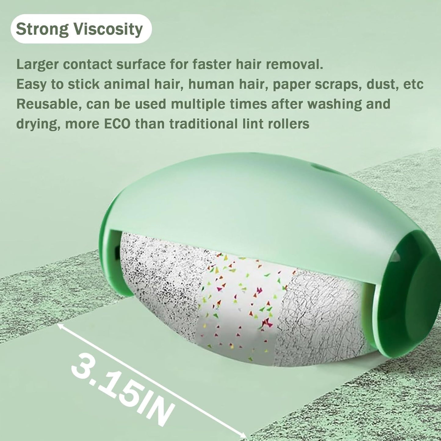 Washable Reusable Lint Roller for Clothes, Lint Rollers for Pet Hair Extra Sticky, Dog Cat Pet Hair Remover for Clothes, Portable Travel Sticky Rollers for Dust Lint Hair